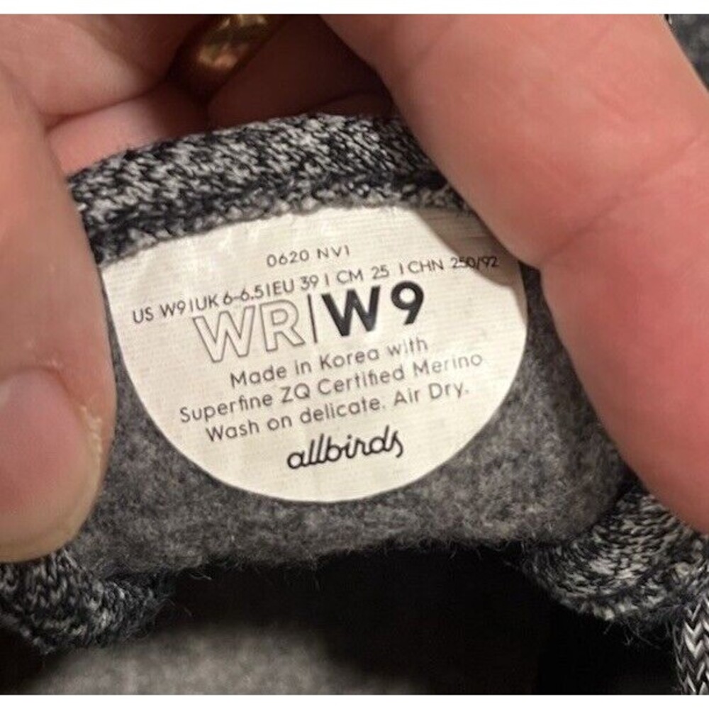 Allbirds Women's Wool Runner Natural Gray Shoes Size 9 Athletic Washable - Picture 4 of 9